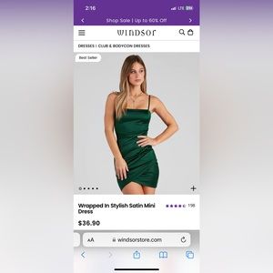 Windsor Hunter Green Dress- Brand New